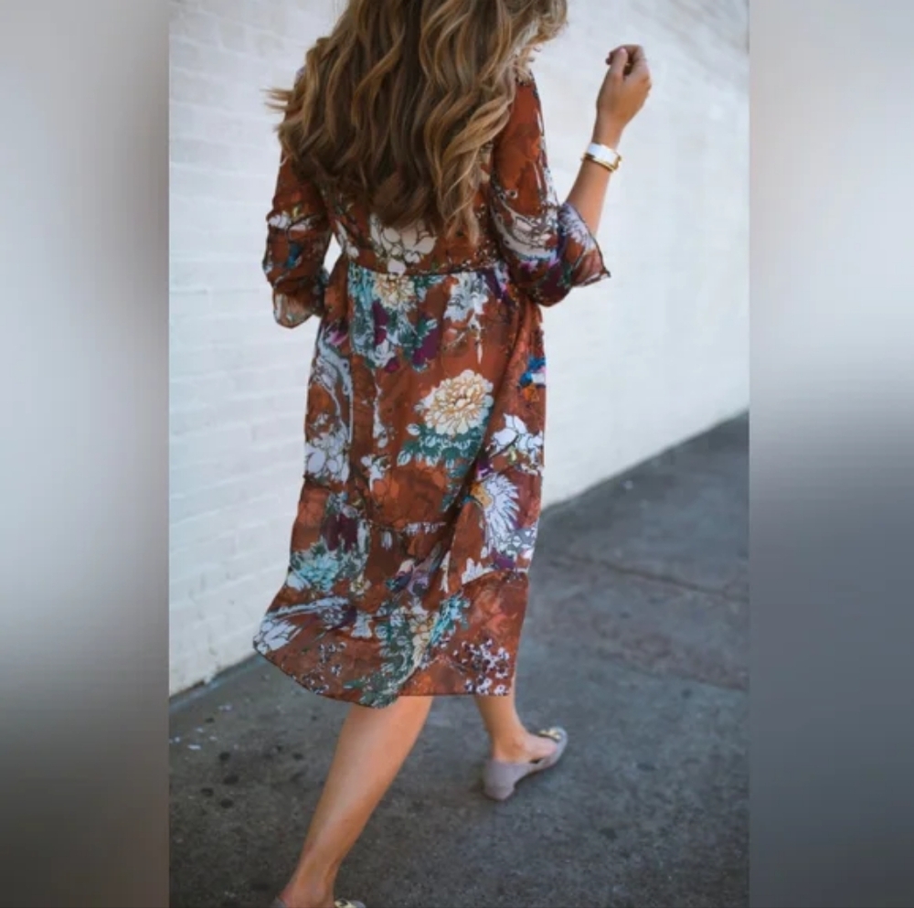 ANTHRO | $148 Hemant & Nandita Zeri Peasant Dress - Picture 5 of 8